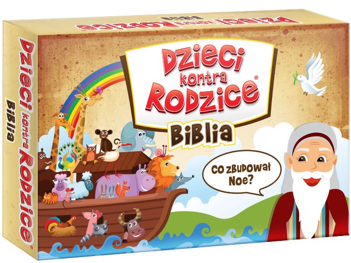 Gra Biblia dzieci kontra rodzice KANGUR - pudełko i karty gry edukacyjnej