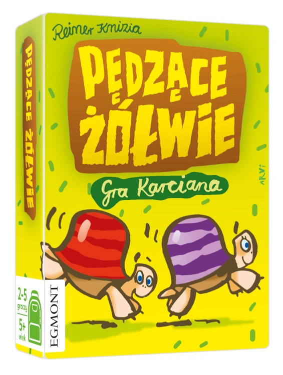 Gra Pędzące żółwie EGMONT karta ruchu z żółwiem w dynamicznym ujęciu