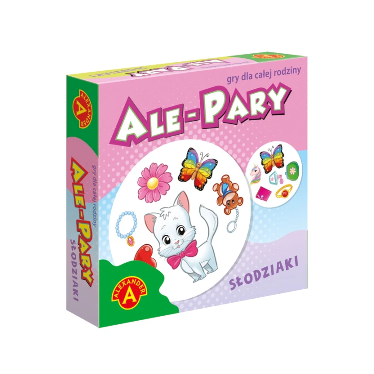 Gra karciana Mini ale pary słodziaki ALEXANDER z kolorowymi obrazkami na kartach