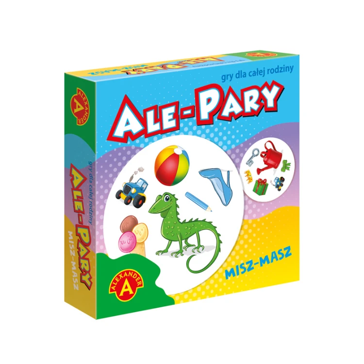 Gra karciana Mini Ale Pary Misz Masz ALEXANDER z kolorowymi symbolami na kartach