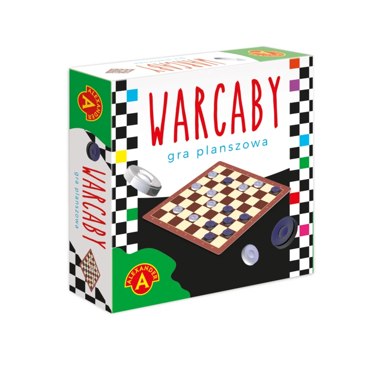 Mini Warcaby ALEXANDER - plansza i pionki do gry strategicznej w poręcznym formacie