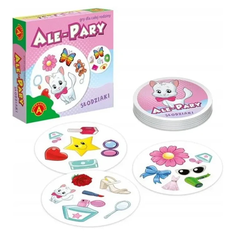 Zestaw 31 okrągłych kart do gry Mini ale pary słodziaki od ALEXANDER