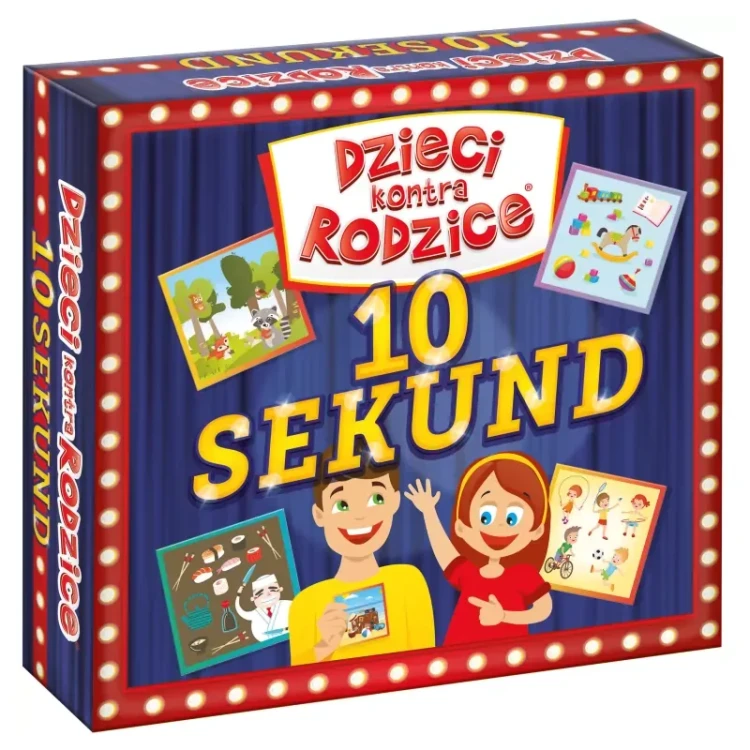Kolorowe karty z gry Dzieci kontra Rodzice 10 sekund marki KANGUR
