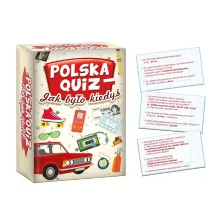 Gra Polska Quiz KANGUR - plansza i elementy zestawu w trakcie rodzinnej rozgrywki