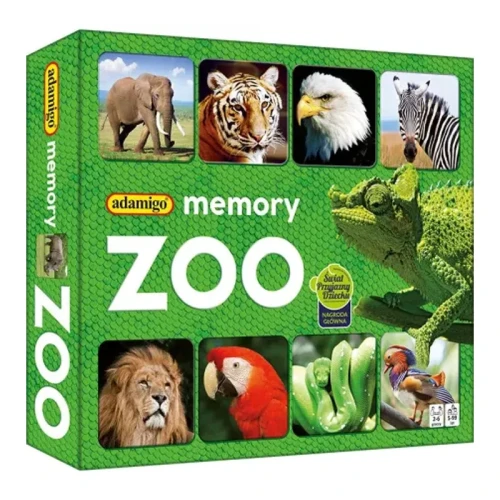 Gra Memory zoo ADAMIGO - plansza z kolorowymi tafelkami