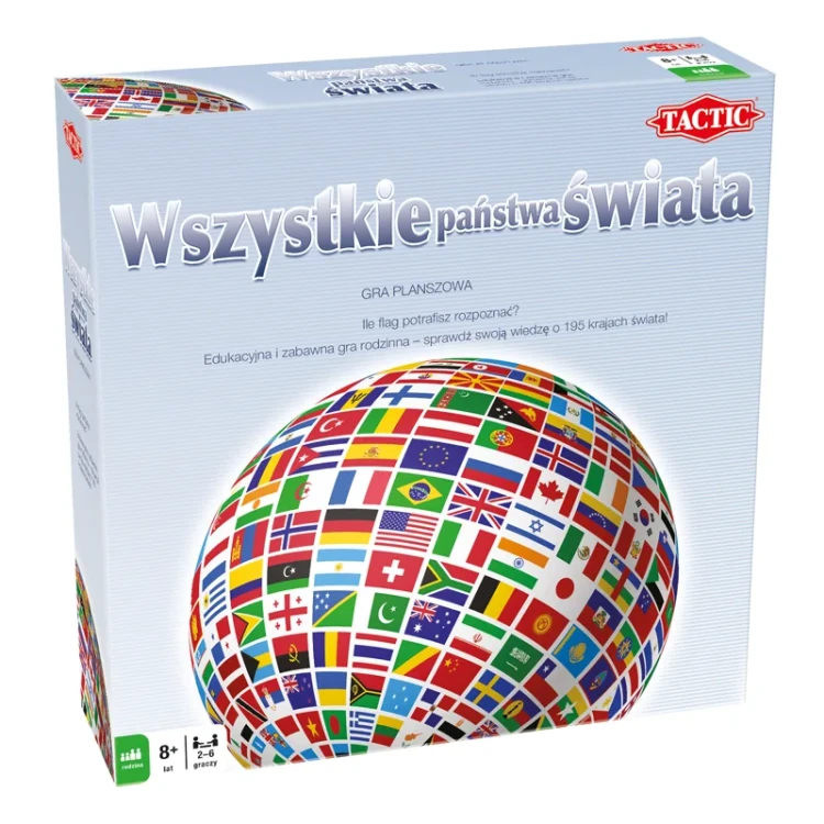 Gra wszystkie państwa świata TACTIC GAMES z planszą i kartami