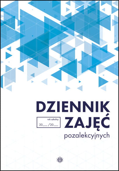 Dziennik zajęć pozalekcyjnych HARMONIA w formacie A4 z zakładką na 18 uczniów i miejscem na plan zajęć