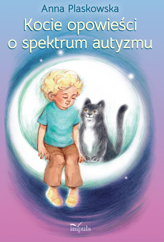 Okładka książki Kocie opowieści o spektrum autyzmu wydawnictwa IMPULS z ilustracją kota