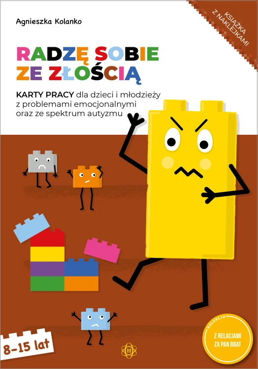 Okładka zestawu kart pracy Radzę sobie ze złością marki HARMONIA, wspierającego regulację emocji u dzieci i młodzieży