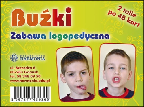 Zestaw kart Buźki do ćwiczeń logopedycznych HARMONIA – fotografia pokazująca ułożenie aparatu mowy