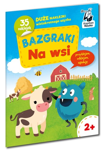 Bazgraki na wsi – książeczka edukacyjna z naklejkami dla dzieci od 2 lat z kolorowymi ilustracjami i zadaniami