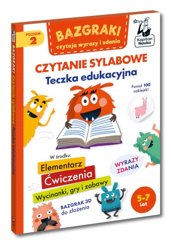 Teczka edukacyjna Bazgraki czytają wyrazy i zdania marki EDGARD dla dzieci 5–7 lat
