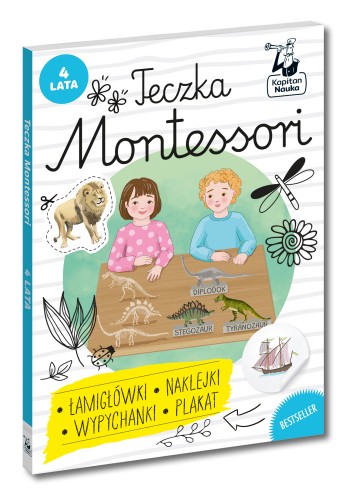 Teczka Montessori 4 lata zestaw edukacyjny EDGARD w kolorowej okładce z ilustracją