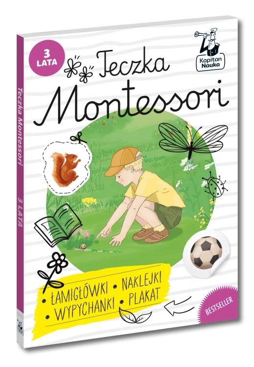 Teczka Montessori Kapitan Nauka 3 lata - zestaw edukacyjny z zeszytem ćwiczeń i wypychankami