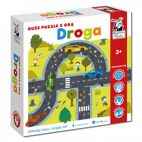 Kapitan Nauka Droga duże puzzle z grą EDGARD - elementy i instrukcja