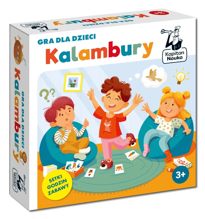 Kalambury Kapitan Nauka gra dla dzieci 3+ z 105 kartami i 420 możliwościami zabawy