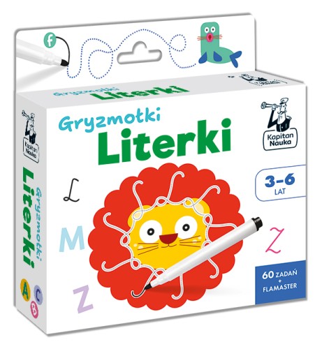 Gryzmołki. Literki Kapitan Nauka – zestaw edukacyjny EDGARD z ćwiczeniami do nauki alfabetu