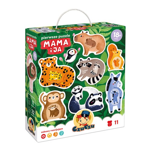 Pierwsze puzzle Mama i ja CzuCzu - zestaw edukacyjny dla dzieci od 18. miesiąca życia