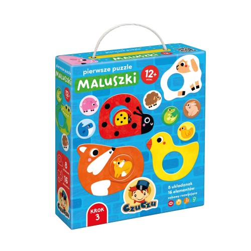 CzuCzu Pierwsze Puzzle Maluszki - zestaw 8 układanek dla najmłodszych dzieci