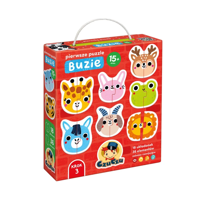 Pierwsze Puzzle Buzie CZUCZU – kolorowe puzzle dla dzieci od 15 miesięcy z dużymi elementami