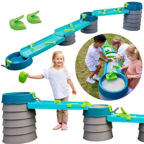 AquaPlay Wodny Tor 35 elementów BIG - zestaw do zabawy wodnej na świeżym powietrzu