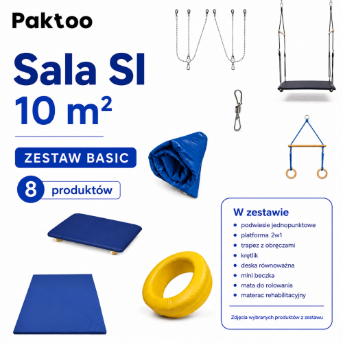 Zestaw wyposażenia sali integracji sensorycznej 10 m² BASIC marki Inna marka – widok całego zestawu