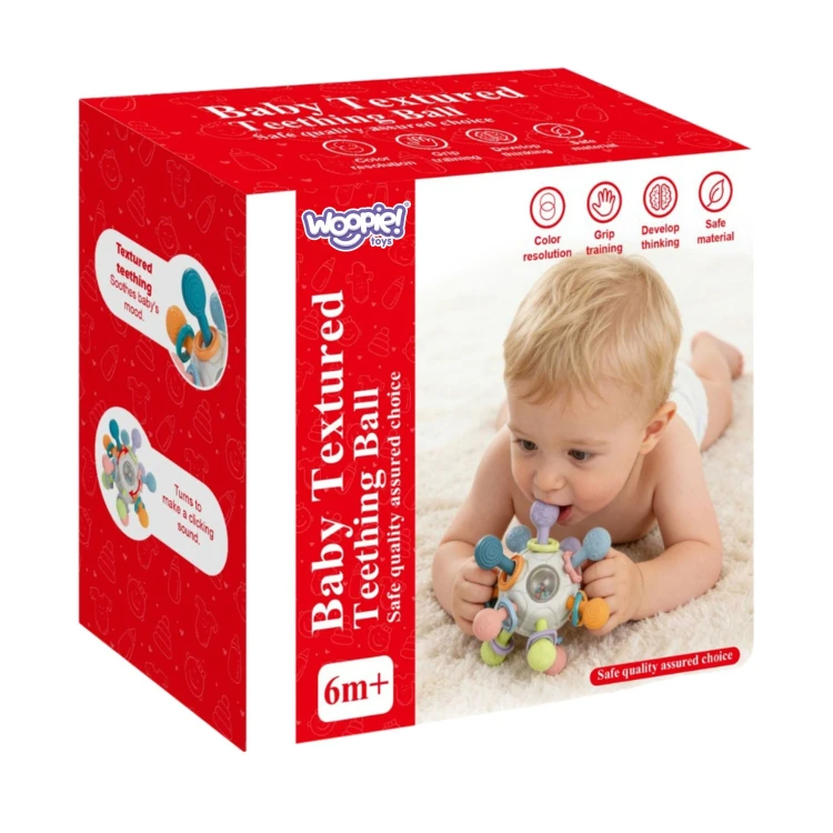 Obrotowe części zabawki Woopie Baby 3w1 w trakcie zabawy niemowlęcia