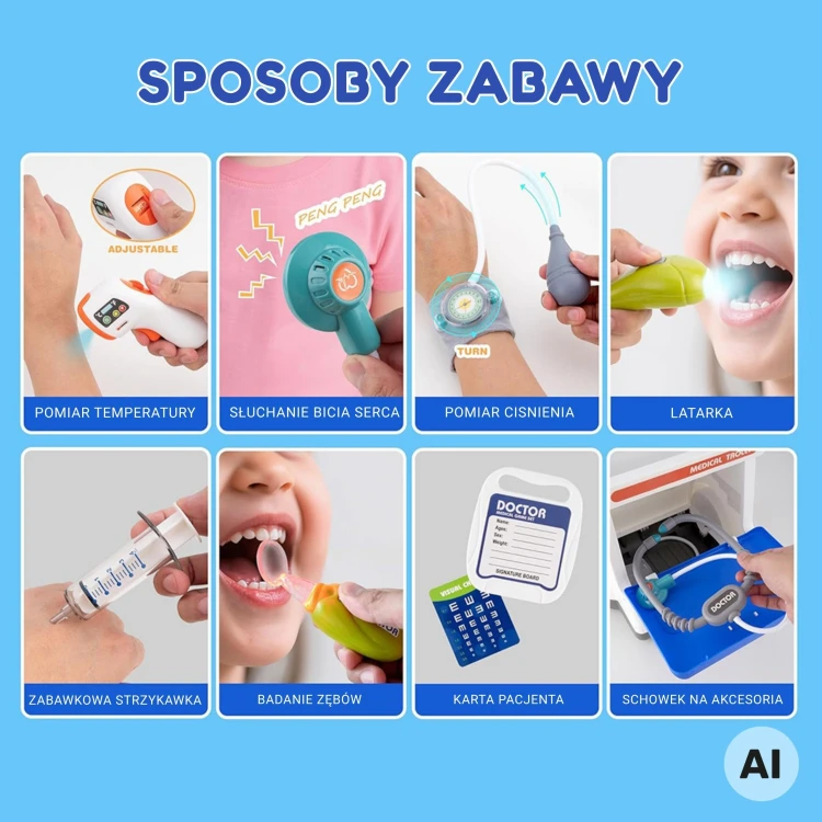 Panel multimedialny wózka WOOPIE z efektami świetlnymi i dźwiękowymi