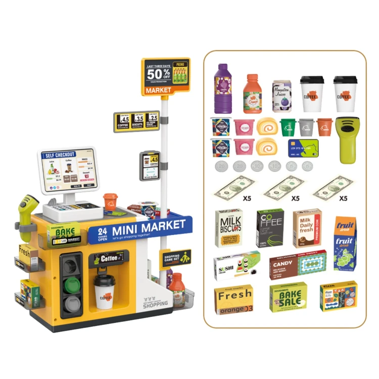 Zbliżenie na terminal płatniczy z miejscem na kartę w Mini Market WOOPIE
