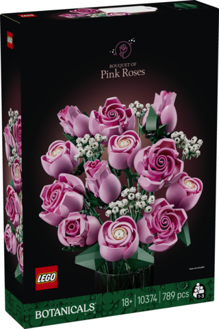 LEGO Botanicals Bukiet różowych Róż 10374 - realistyczny zestaw kwiatów LEGO dla dorosłych