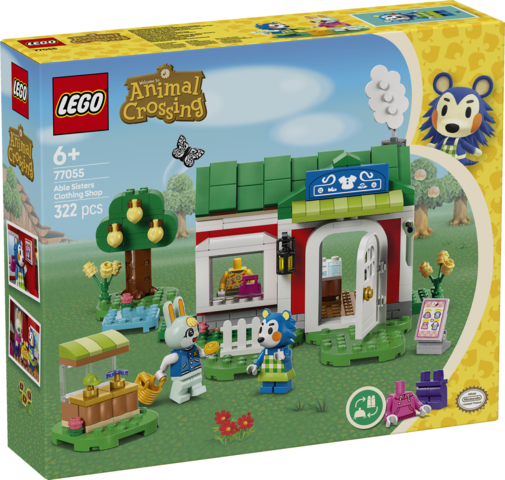 Zestaw LEGO Animal Crossing Able Sisters i sklep odzieżowy 77055 z minifigurkami Mabel i Sashą