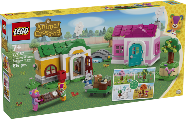Zestaw LEGO Animal Crossing kreatywne domy 77057 z 814 elementami i trzema minifigurkami