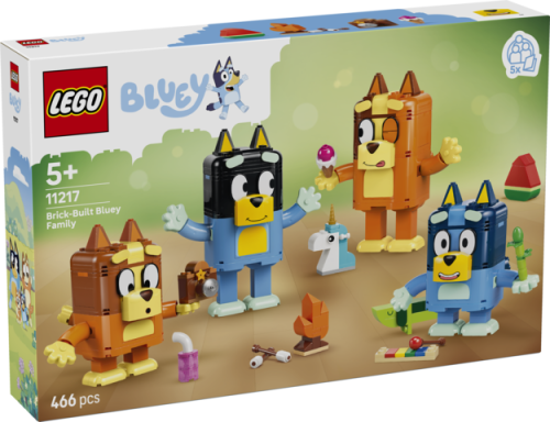 Zestaw LEGO Bluey rodzina Blue z 466 elementami i figurkami LEGO®