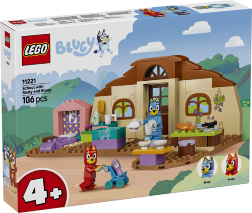 Zestaw LEGO Bluey szkoła z Ryżykiem i Blue 11221 z minifigurkami i detalami modelu