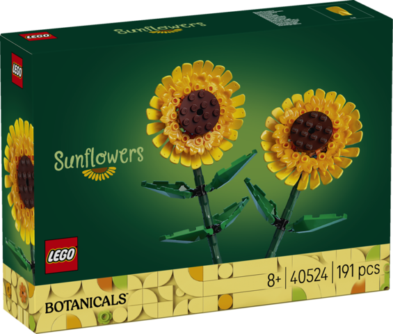 LEGO Botanicals Słoneczniki 40524 zestaw konstrukcyjny do budowy dekoracyjnych kwiatów z regulowanymi elementami