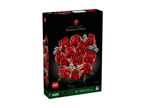LEGO Botanicals Bukiet Róż 10328 zestaw 822 elementów z czerwonymi różami