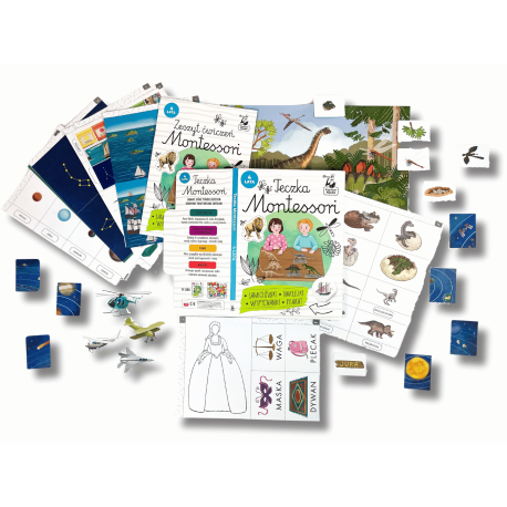 Karty do wypychania i wycinania z zestawu Teczka Montessori 4 lata EDGARD