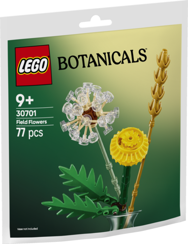 LEGO Botanicals Kwiaty polne 30701 zestaw konstrukcyjny z 77 elementami do budowy polnych roślin