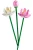 Szczegóły konstrukcji i kształtów płatków w zestawie LEGO Botanicals Kwiaty Lotosu 40647