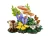 Szczegółowy widok kolorowych muchomorów i liści paproci w zestawie LEGO Botanicals Grzyby leśne 11505