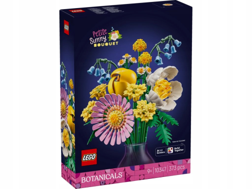 LEGO Botanicals Mały bukiet żółtych kwiatów 10347 z regulowanymi łodygami i siedmioma rodzajami kwiatów