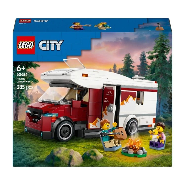 Zestaw LEGO City Wakacyjny kamper pełen przygód z serii LEGO® z detalami wnętrza i akcesoriami do zabawy