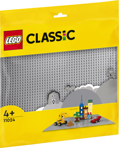 Szara płytka konstrukcyjna LEGO Classic 11024 o wymiarach 38 cm na 38 cm z 2304 wypustkami