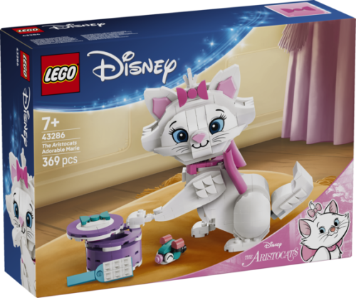 Model LEGO Disney Animation Aryskotraci Urocza Marie 43286 z ruchomą figurką kota i akcesoriami