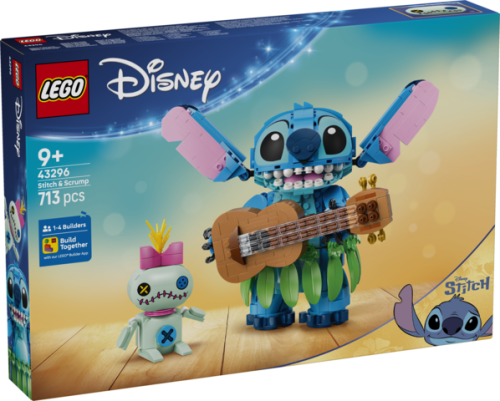 Zestaw LEGO Disney Stitch i Strupka 713 elementów – model postaci Stitcha i Strupki do budowania