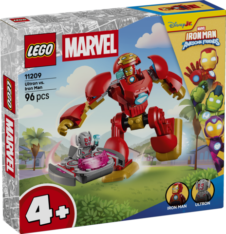 Zestaw LEGO Marvel Ultron kontra Iron Man 11209 z mechem i pojazdem dla dzieci od 4 lat