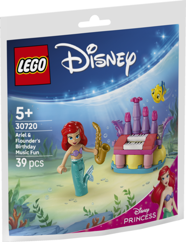 Zestaw LEGO Disney Princess urodzinowa potańcówka Arielki i Florka z 39 elementami i akcesoriami muzycznymi