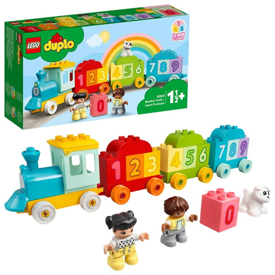 LEGO Duplo Pociąg z cyferkami 10954 zestaw edukacyjny z ruchomym pociągiem i klockami