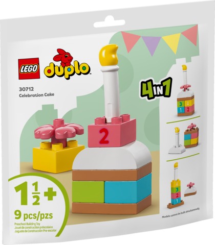 LEGO Duplo my first tort 30712 - zestaw klocków urodzinowego tortu dla dzieci od 18 miesięcy