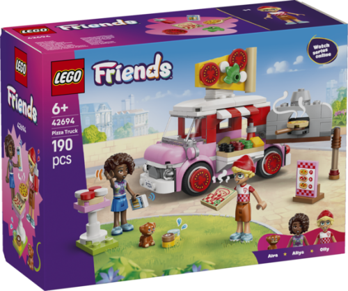 LEGO Friends Furgonetka z pizzą 42694 - zestaw z piecem i minilaleczkami w mobilnym lokalu